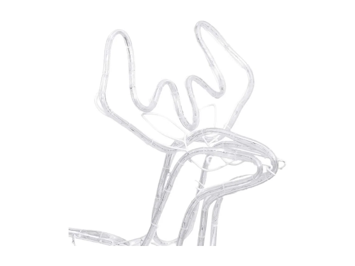 Renne de Noël avec tête mobile Blanc chaud 76x42x87 cm