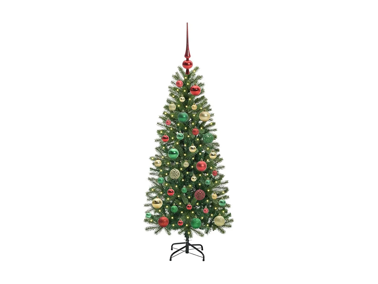 Sapin de Noël artificiel avec 150 LED Vert 120 cm PE et PVC