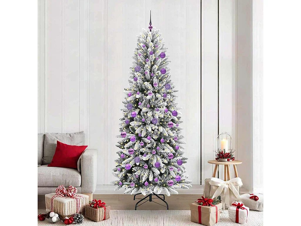 Sapin de Noël artificiel avec 300 LED Blanc 78 x 78 x 210 cm