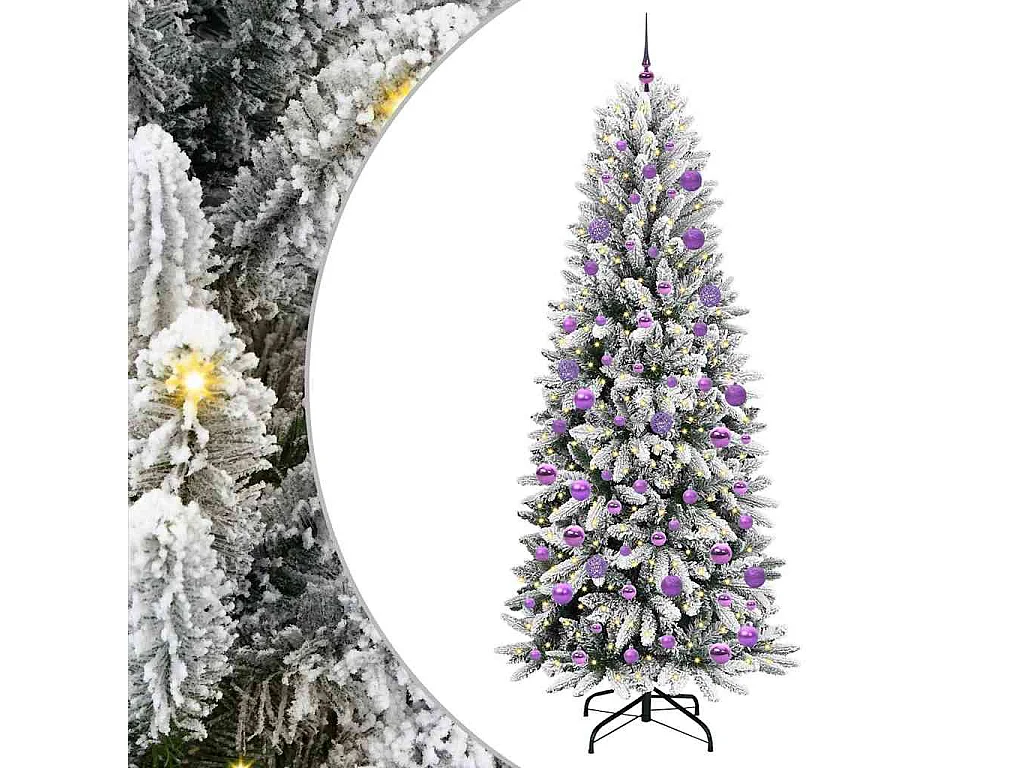 Sapin de Noël artificiel avec 300 LED Blanc 78 x 78 x 210 cm