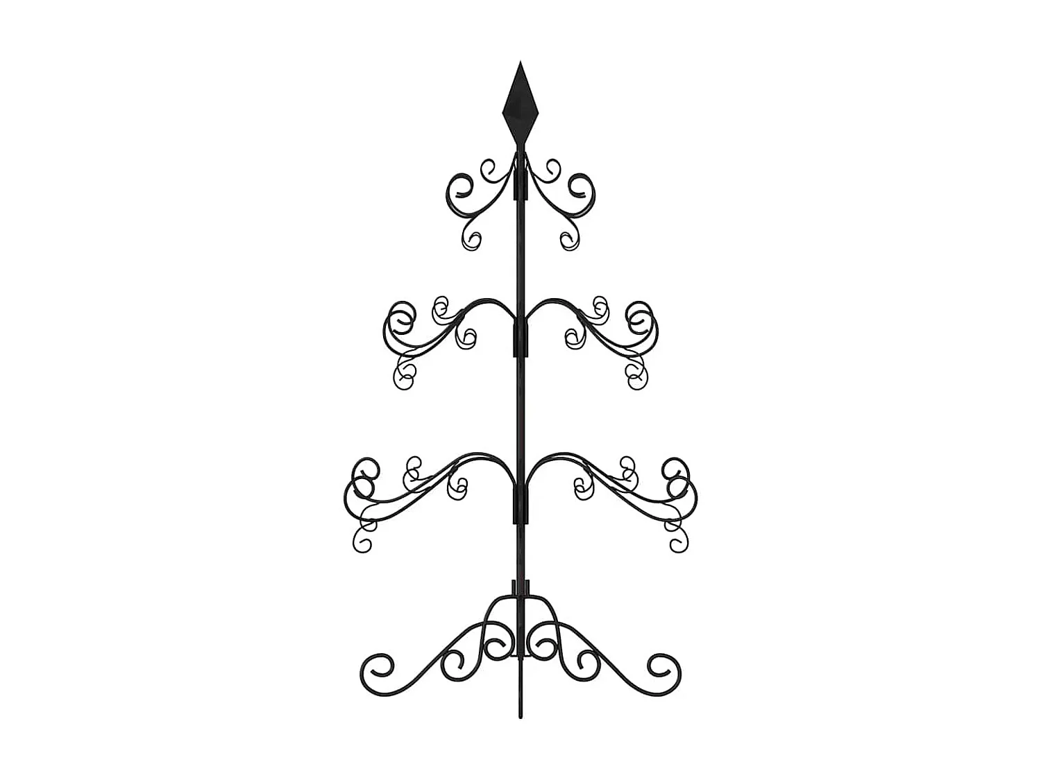 Metall-Weihnachtsbaum zur Dekoration schwarz 90 cm