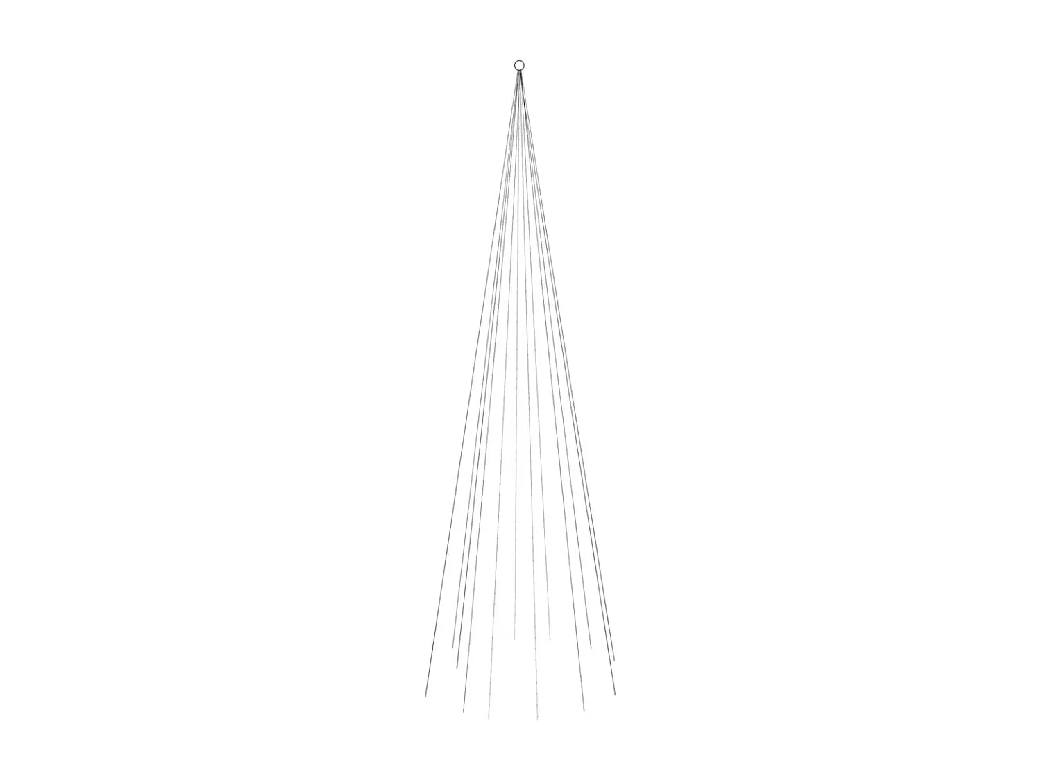 Kerstboom op vlaggenmast 732 LED Warm wit 500 cm