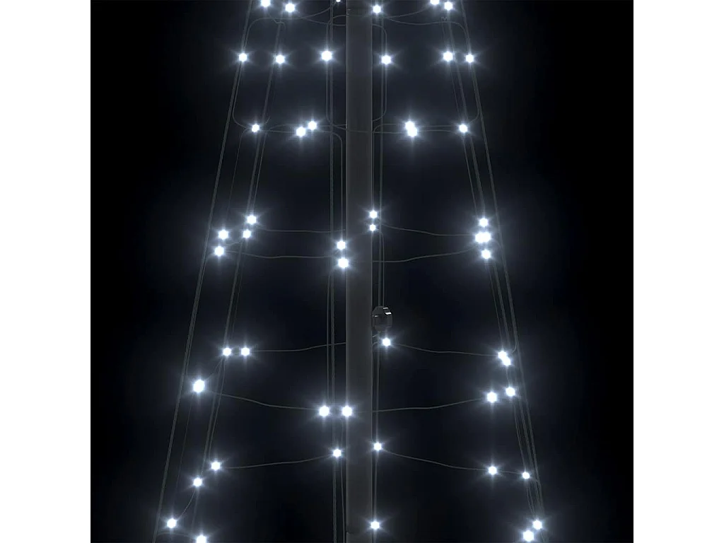 Albero di Natale a LED con picchetti da terra Bianco freddo 250 cm Ferro