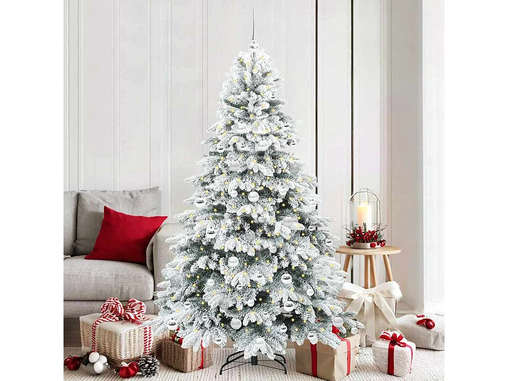 Sapin de Noël artificiel avec 300 LED Vert 180 cm PE et PVC