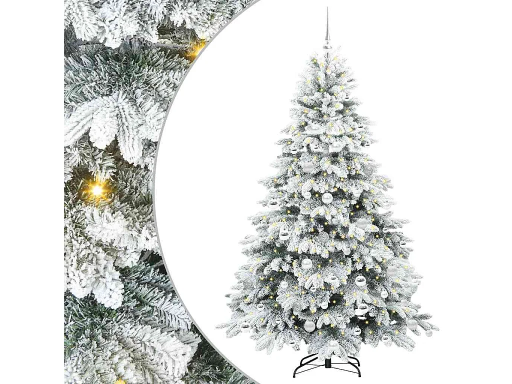 Sapin de Noël artificiel avec 300 LED Vert 180 cm PE et PVC