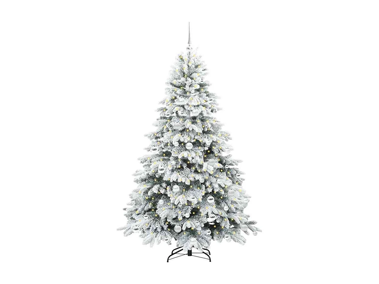 Sapin de Noël artificiel avec 300 LED Vert 180 cm PE et PVC