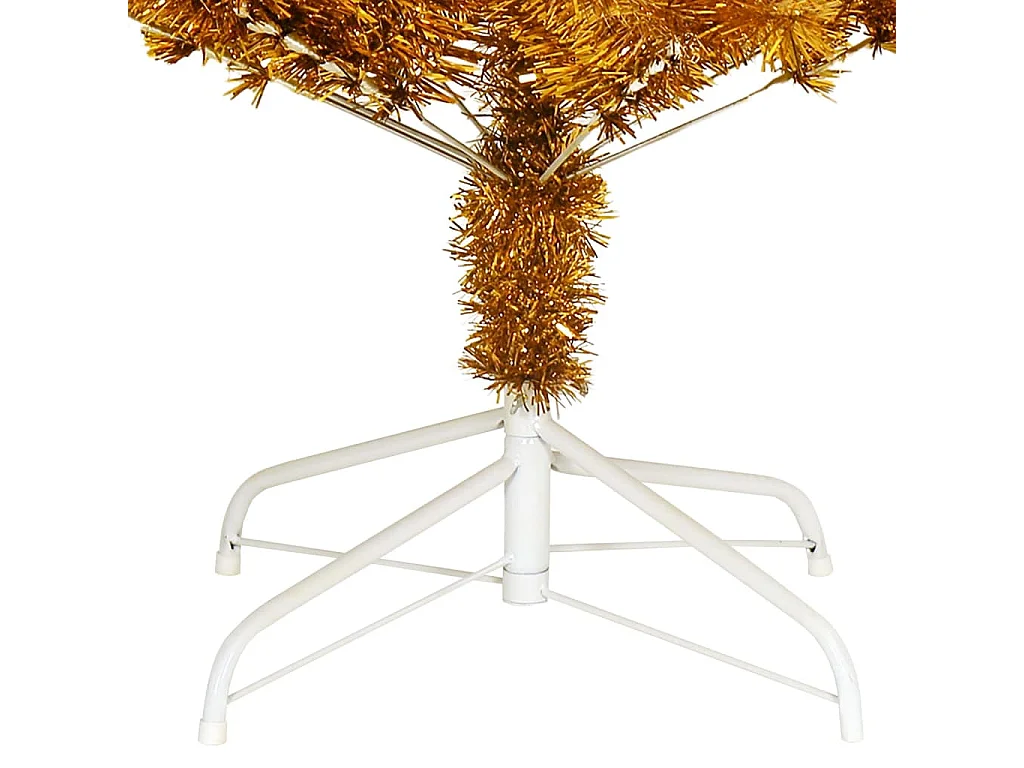 Albero di Natale artificiale con supporto Oro 180 cm PET