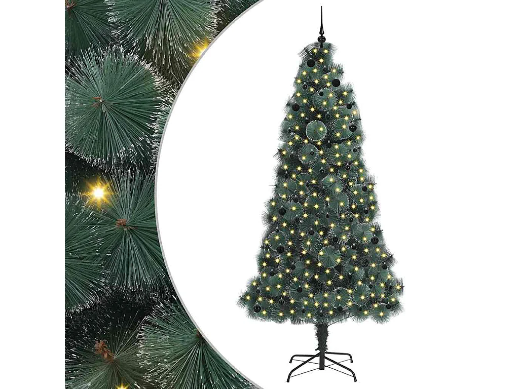 Beleuchteter künstlicher Weihnachtsbaum mit Kugelset