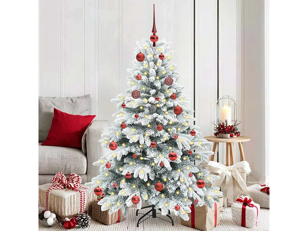 Albero di Natale artificiale con 150 LED Verde 150 cm PE e PVC