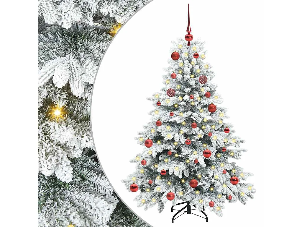 Albero di Natale artificiale con 150 LED Verde 150 cm PE e PVC