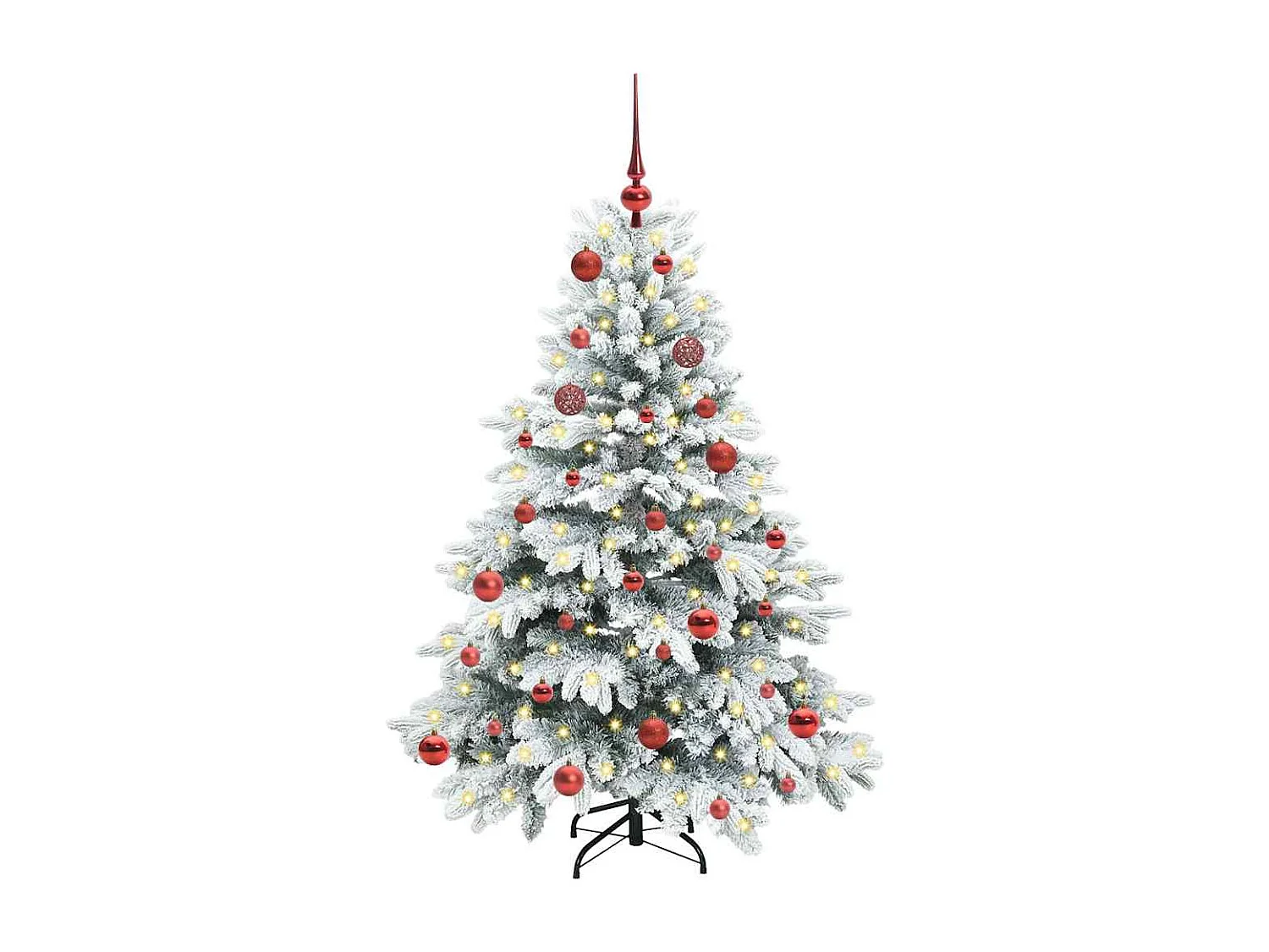 Albero di Natale artificiale con 150 LED Verde 150 cm PE e PVC