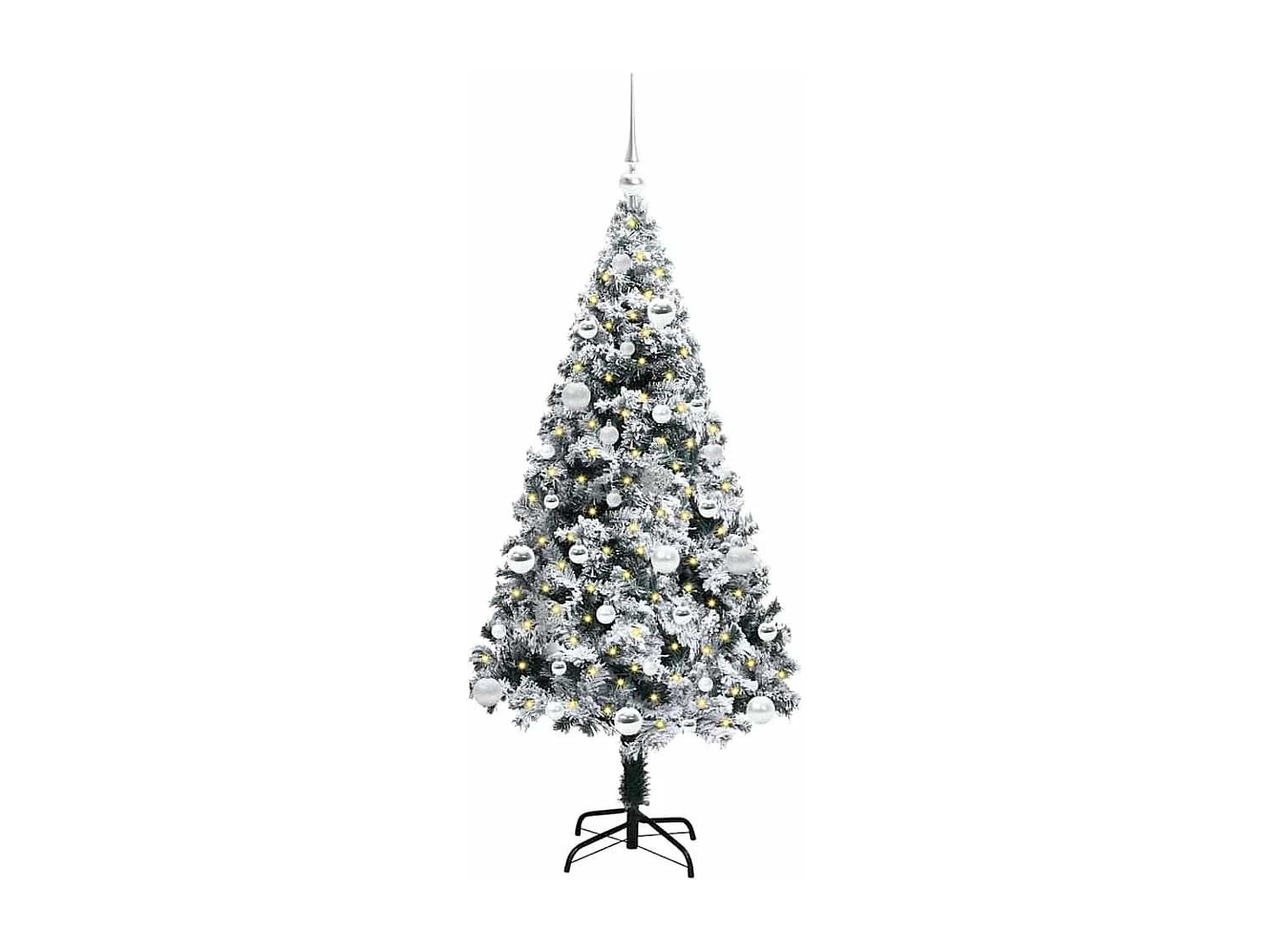 Albero di Natale artificiale verde 150 cm PVC, acciaio e plastica