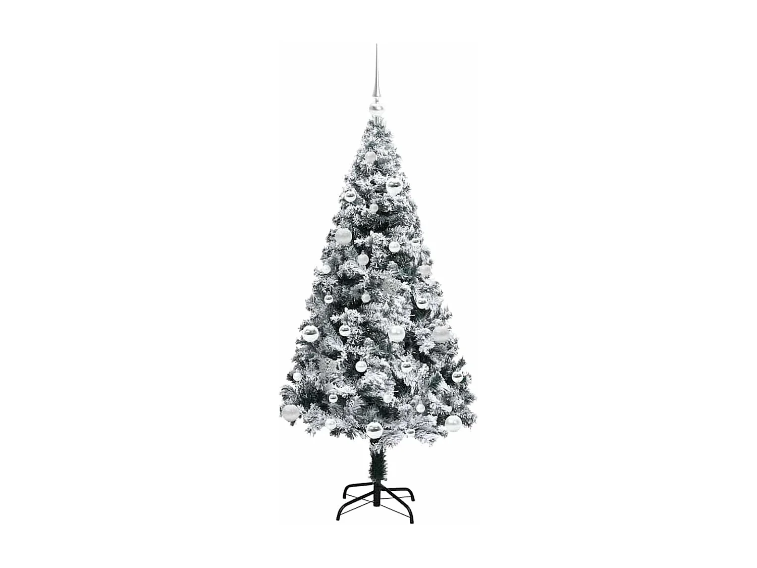 Albero di Natale artificiale verde 150 cm PVC, acciaio e plastica