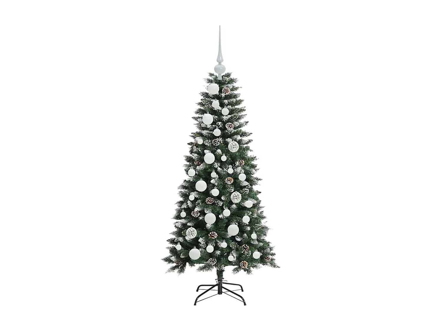 Albero di Natale artificiale con 150 LED Verde 55 x 55 x 120 cm