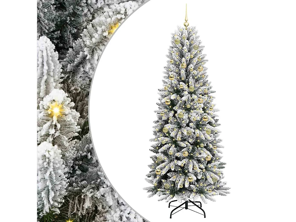 Albero di Natale artificiale con 300 LED Bianco 78 x 78 x 210 cm
