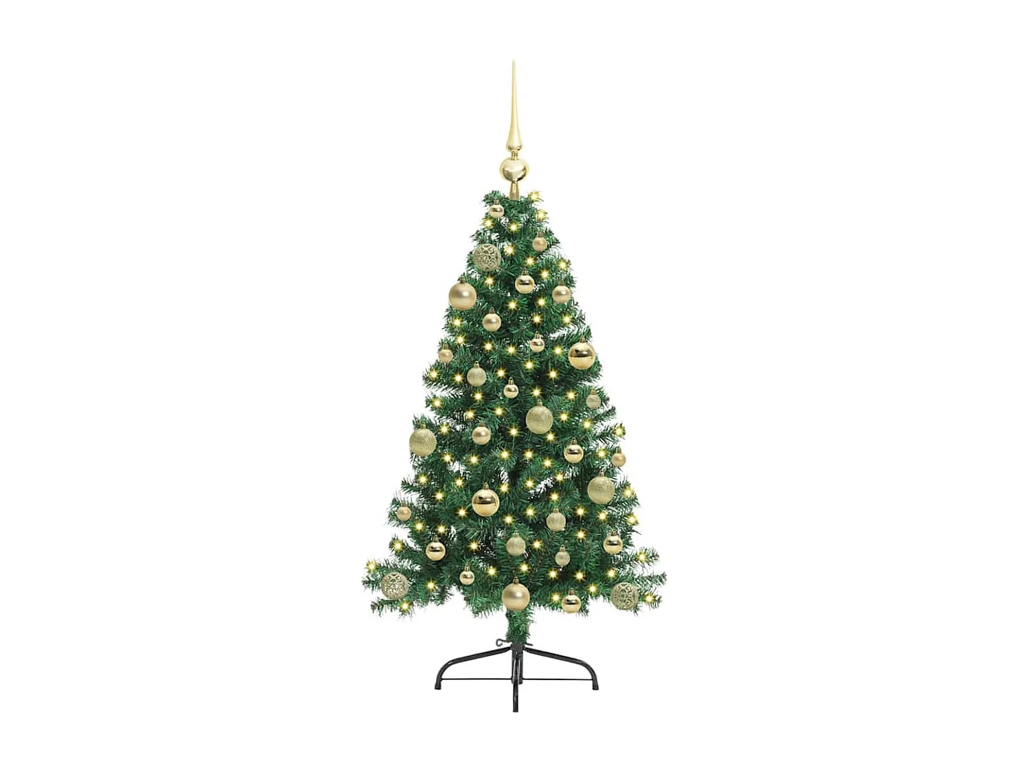 Sapin de Noël artificiel pré-éclairé Vert 120 cm PVC