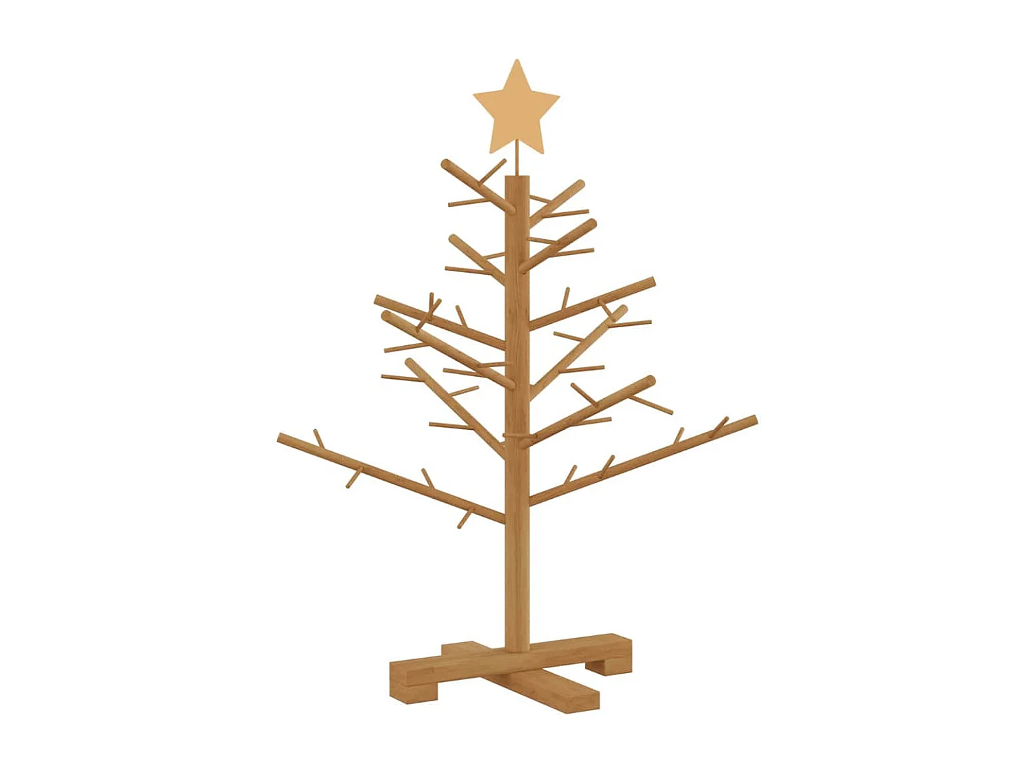 Holz-Weihnachtsbaum Braun 75 cm Massivholz Kiefer