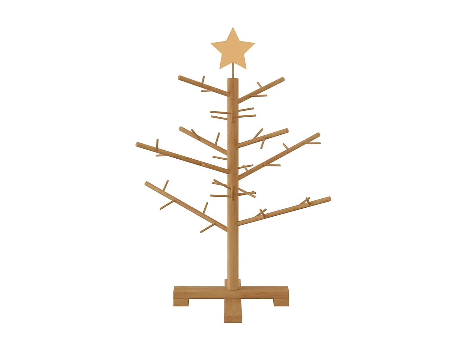 Holz-Weihnachtsbaum Braun 75 cm Massivholz Kiefer