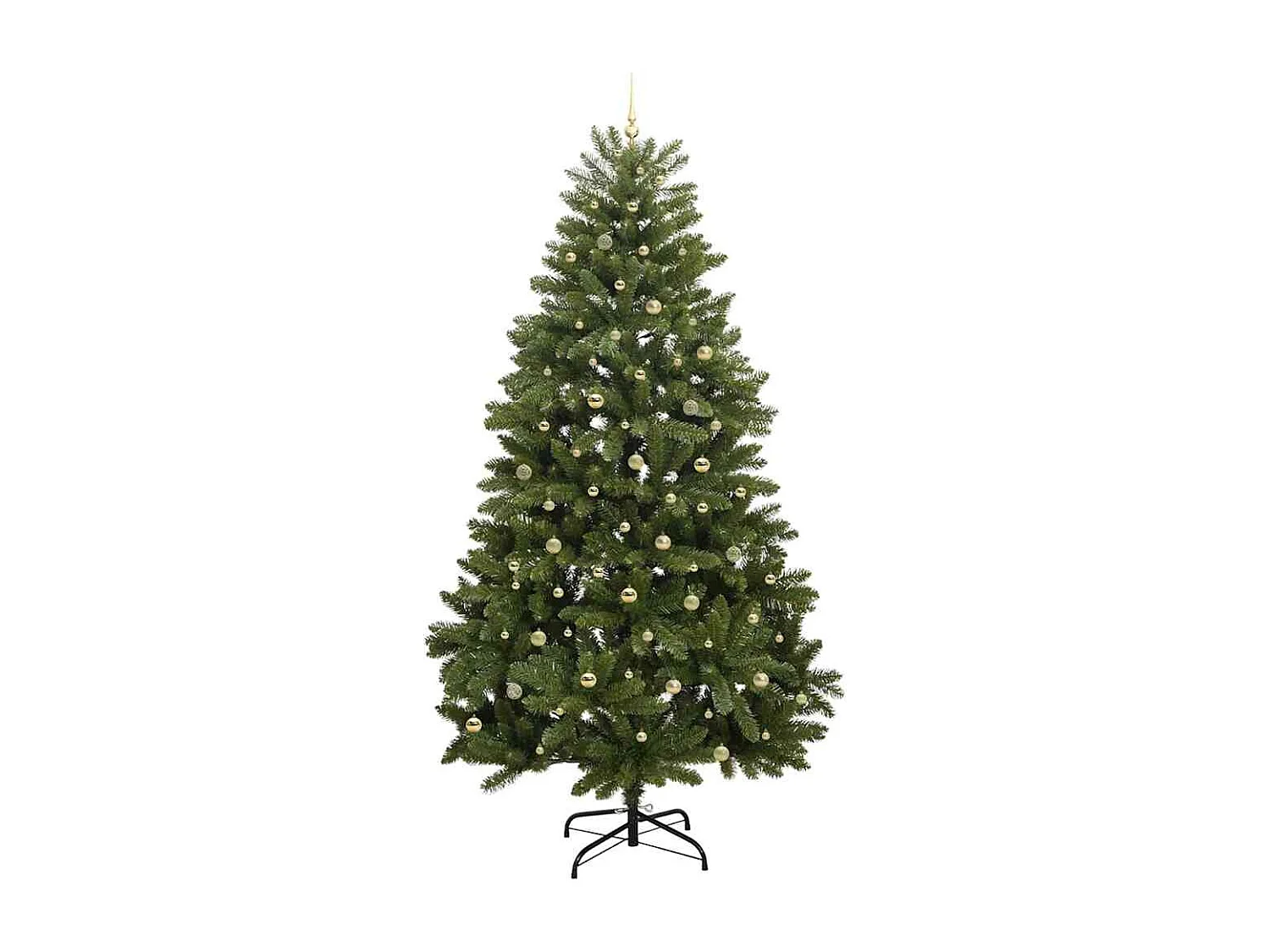 Albero di Natale artificiale con 300 LED Verde 300 cm PVC e metallo