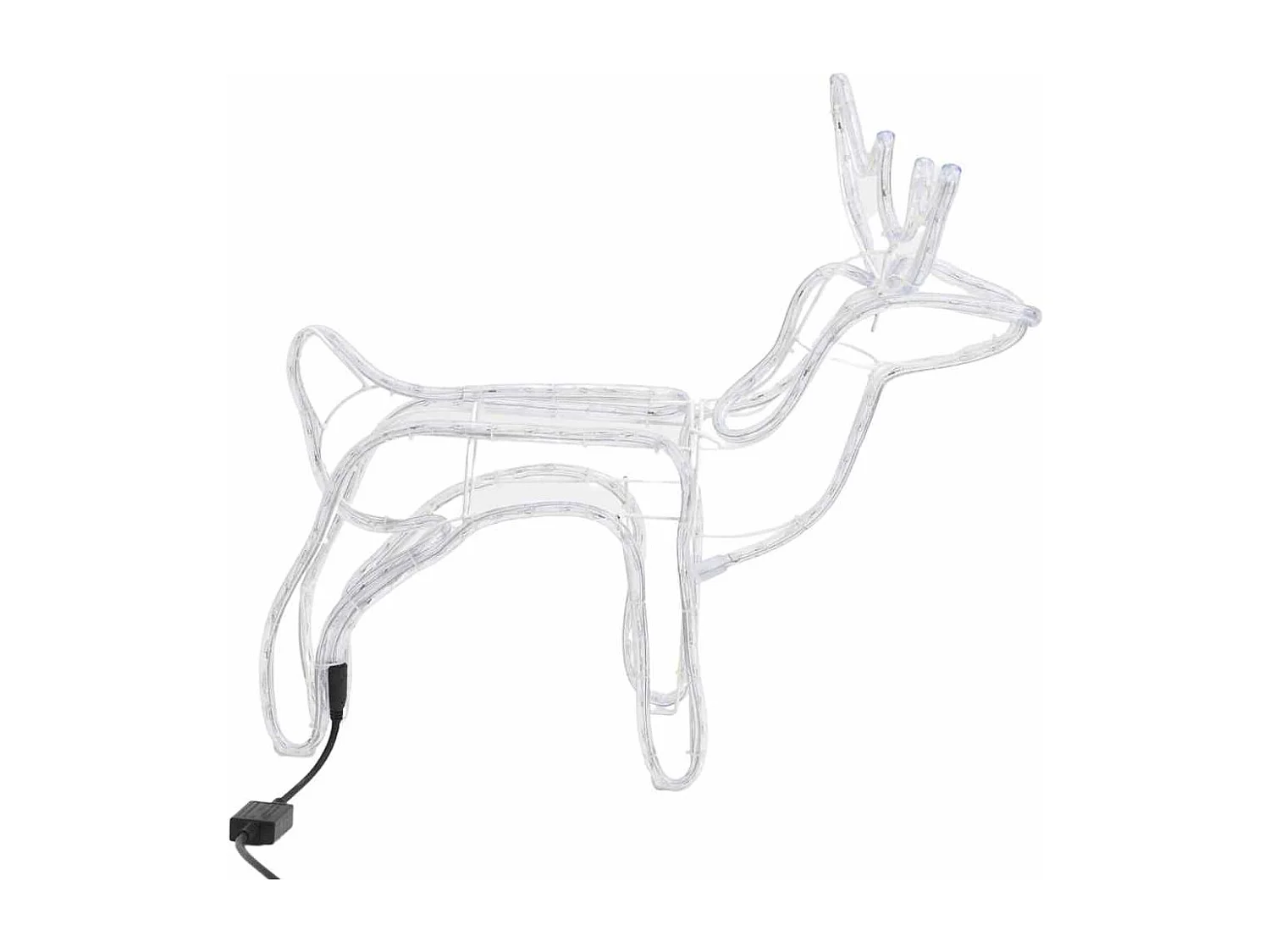 Rennes de Noël 2 pcs Blanc chaud 60x30x60 cm