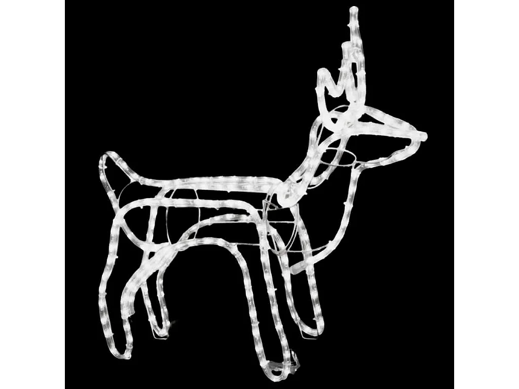 Rennes de Noël 2 pcs Blanc chaud 60x30x60 cm