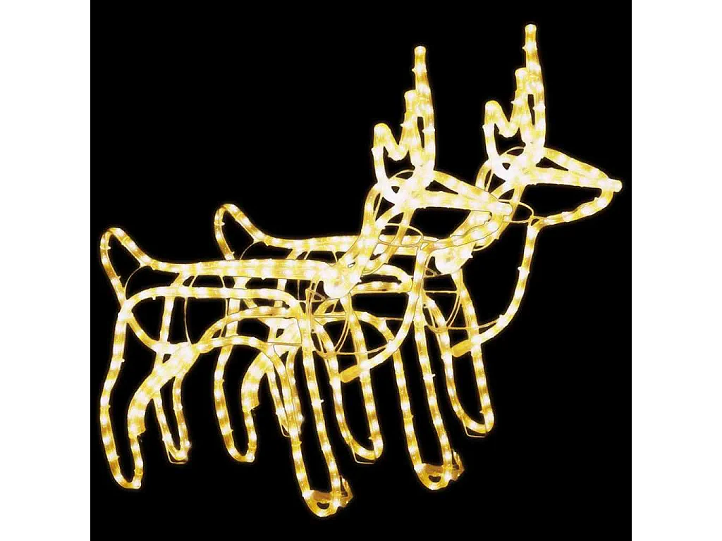 Kerstrendier 2 stuks Warm wit 60x30x60 cm