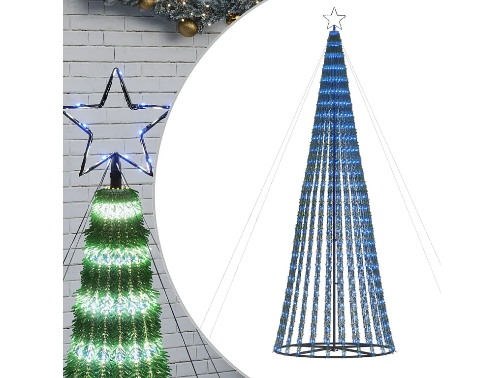 Sapin de Noël à LED 688 LED bleu 300 cm