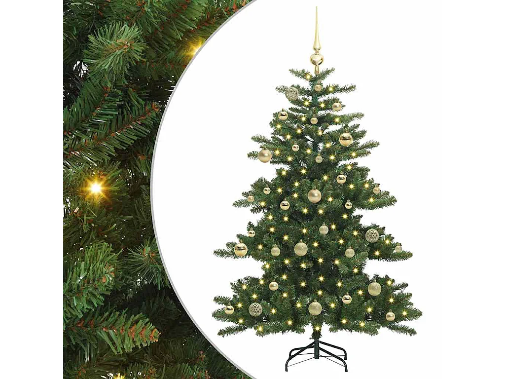 Albero di Natale artificiale con rami articolati 150 cm PVC