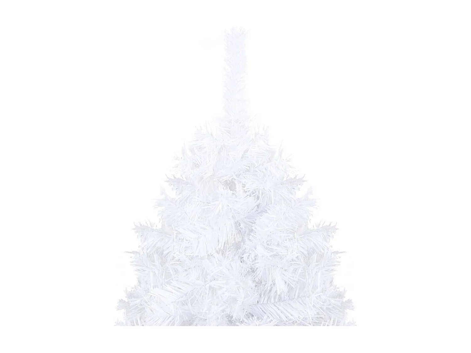 Albero di Natale artificiale preilluminato con palline bianche 150 cm PVC
