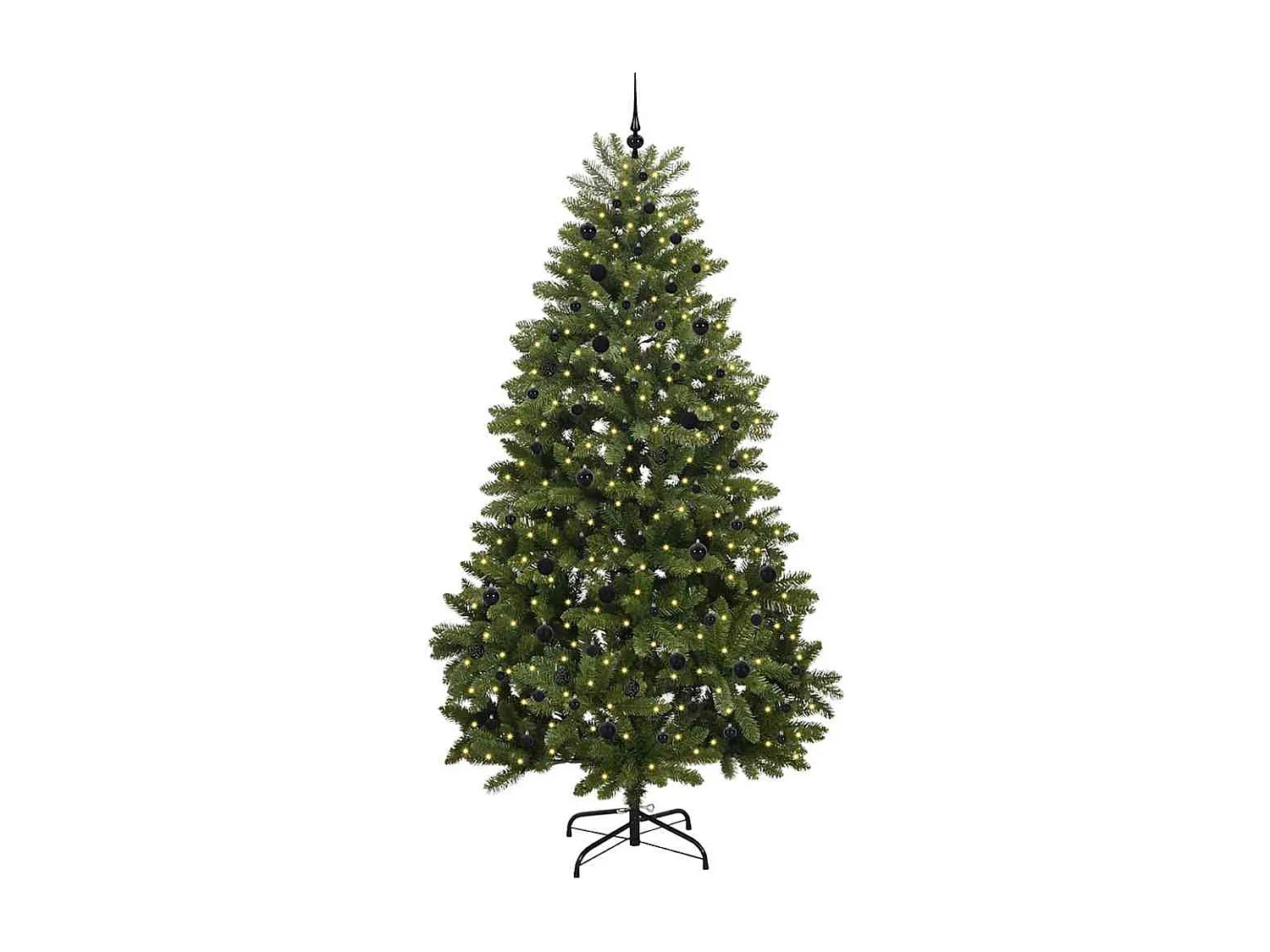 Albero di Natale artificiale con 300 LED Verde 270 cm PVC e metallo