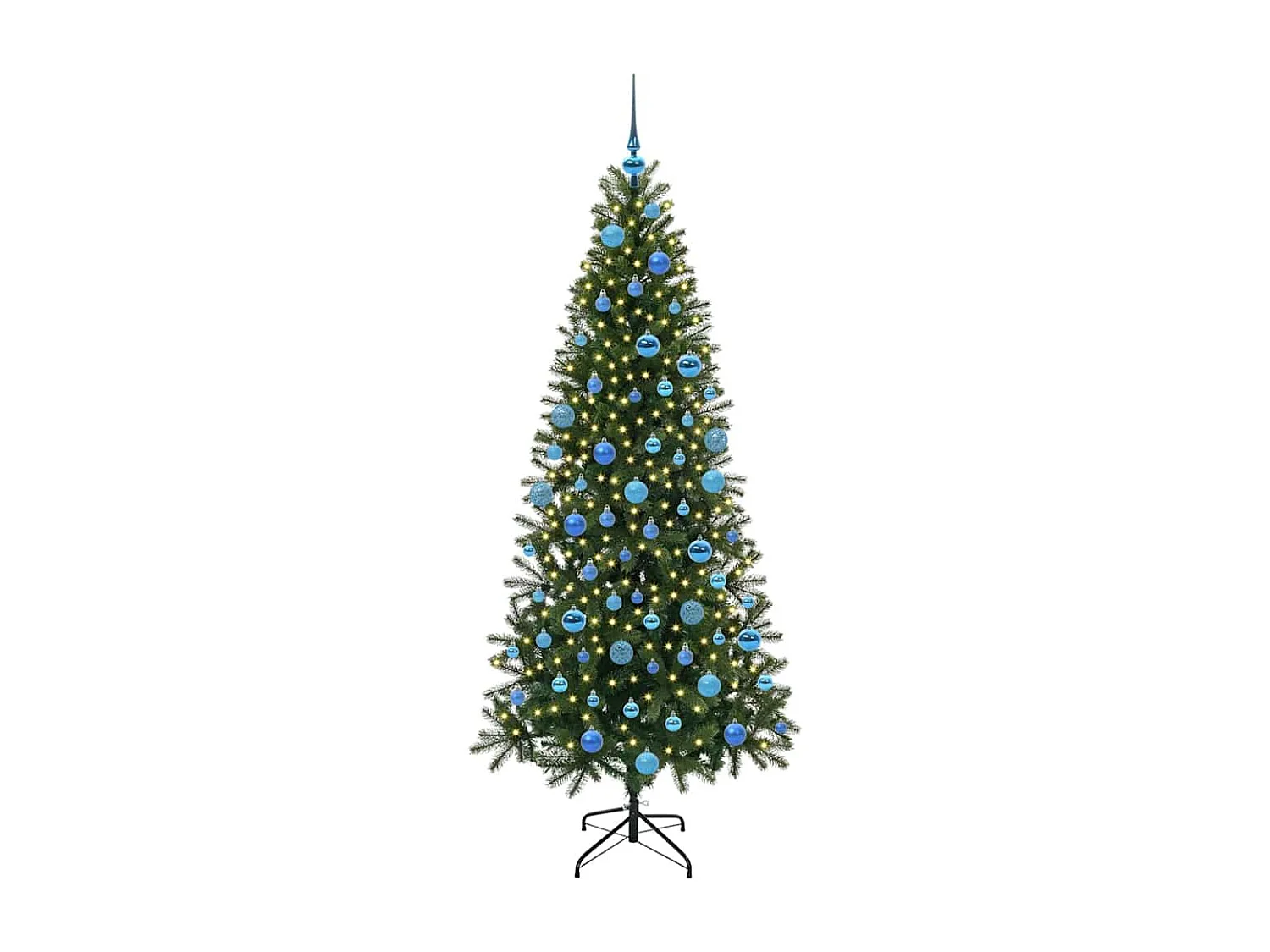 Sapin de Noël artificiel avec 300 LED Vert 180 cm PE et PVC