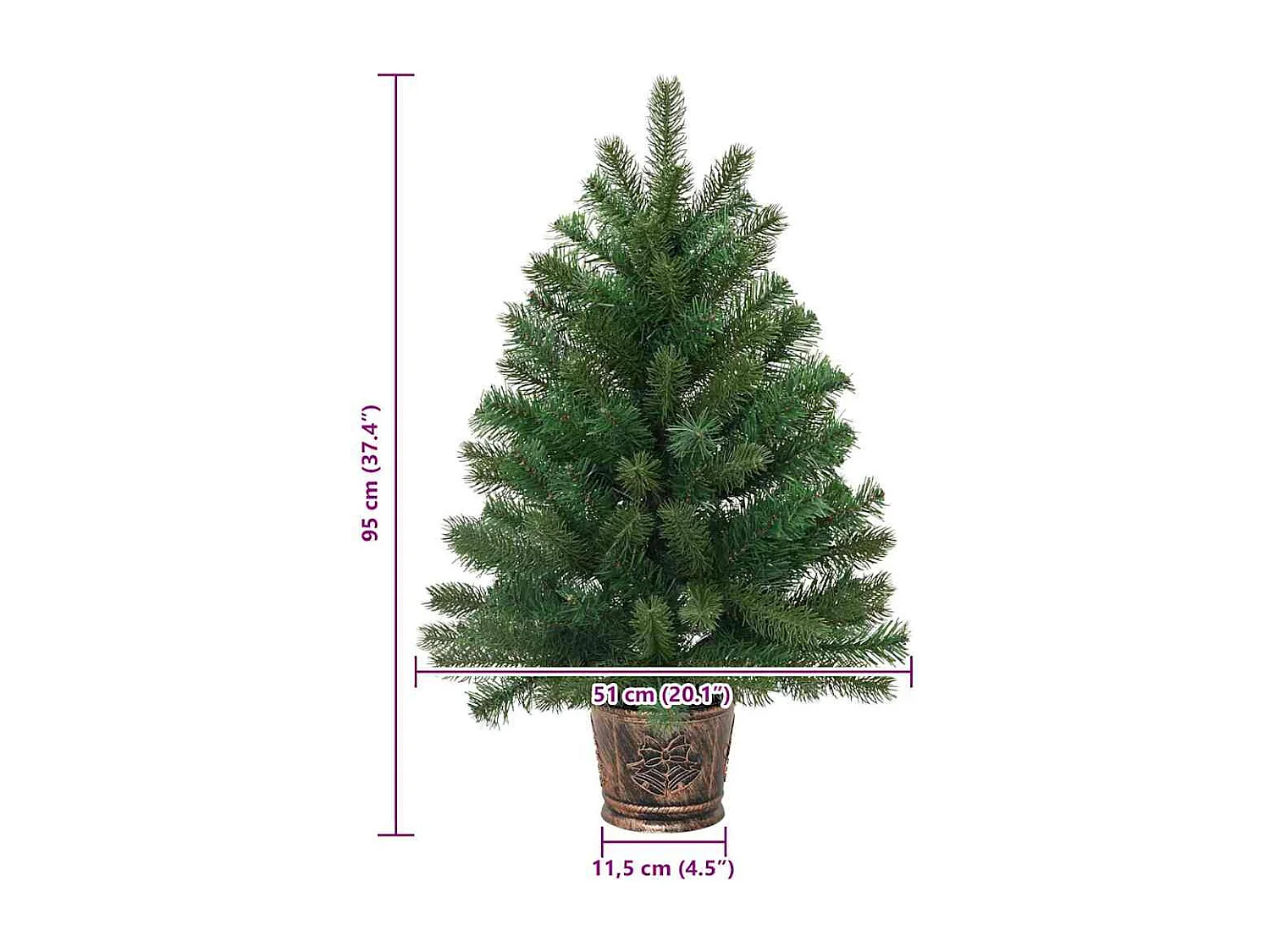 Sapin de Noël artificiel Vert 95 cm PVC, PE et acier