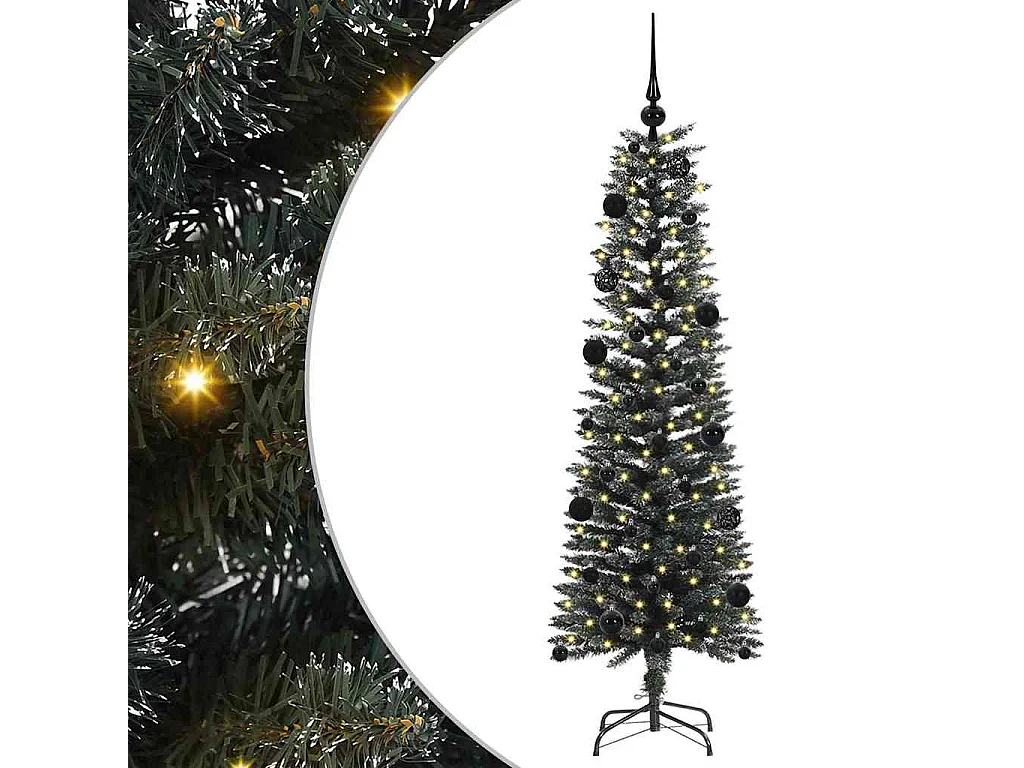 Albero di Natale artificiale con 150 LED Verde 43 x 43 x 150 cm
