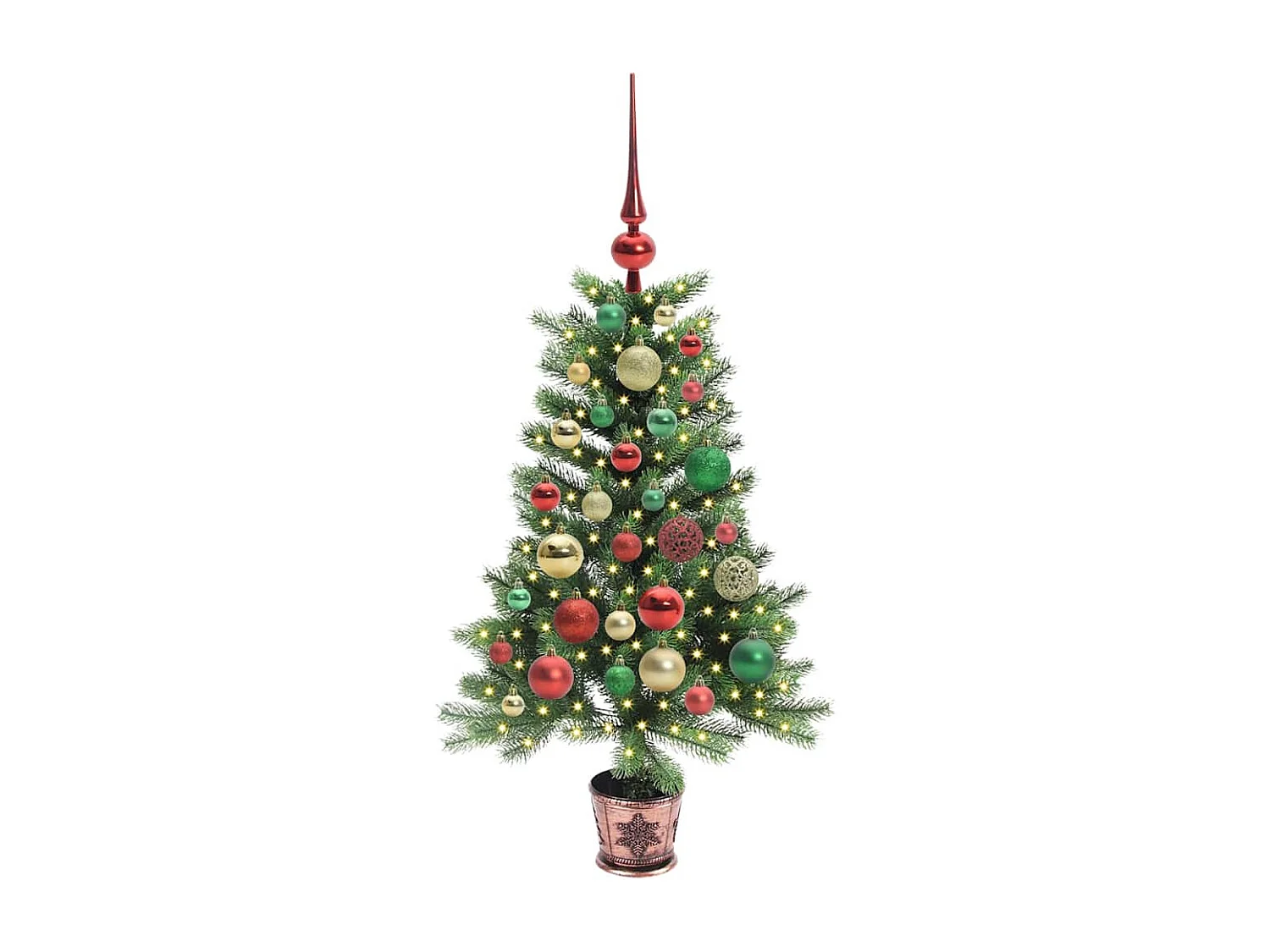 Sapin de Noël avec 150 LED avec support Vert 90 cm PE