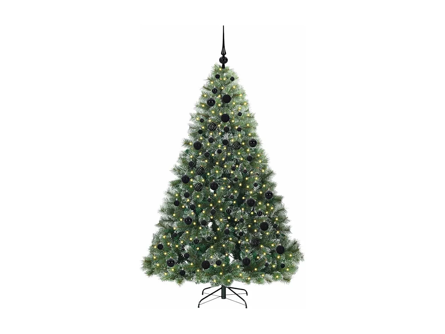 Albero di Natale artificiale con 300 LED Verde 180 cm PE e PVC