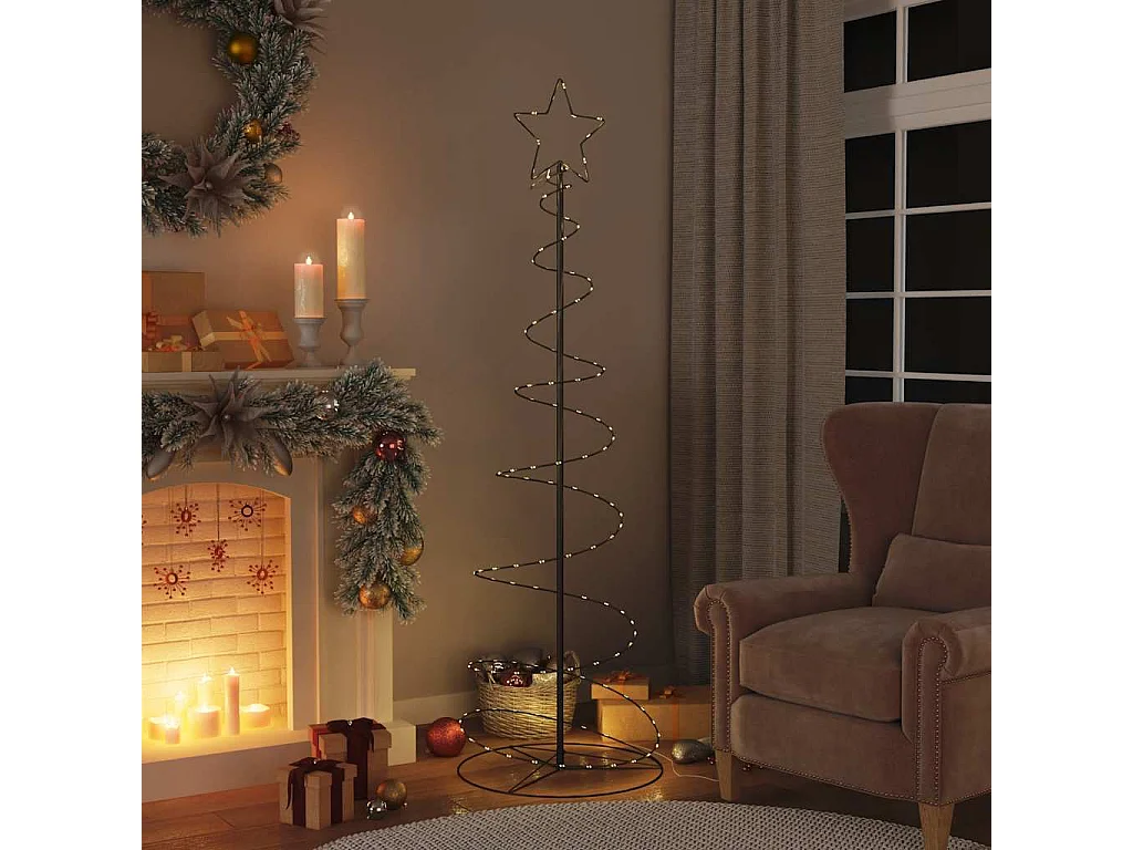 Sapin de Noël à LED 120 LED blanc chaud 180 cm