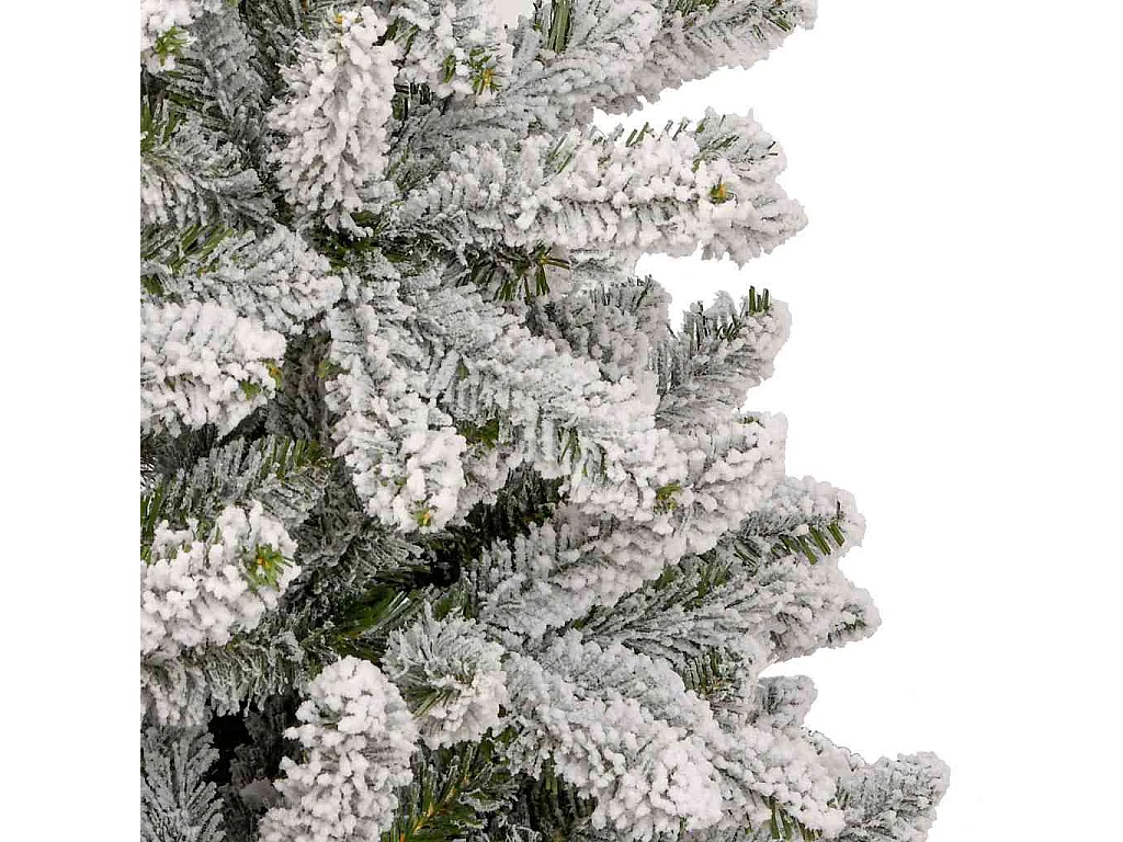 Albero di Natale artificiale Verde e bianco 180 cm PVC e metallo