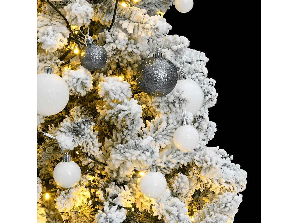 Sapin de Noël artificiel articulé 150 LED et boules 150 cm