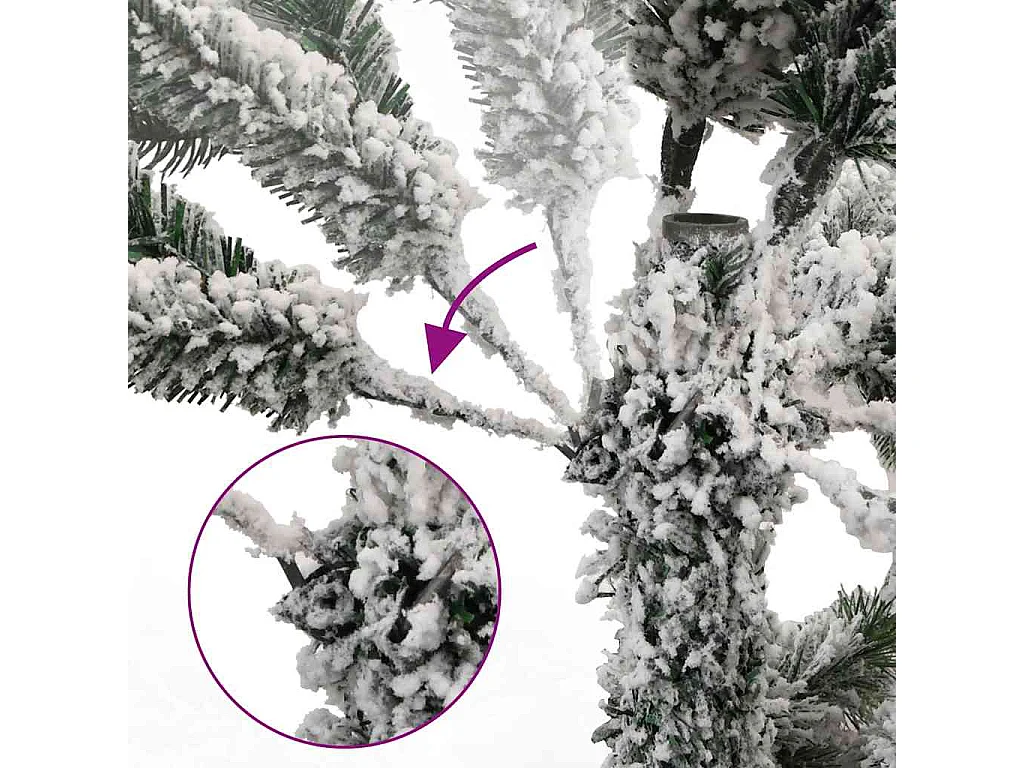 Sapin de Noël artificiel articulé 150 LED et boules 150 cm