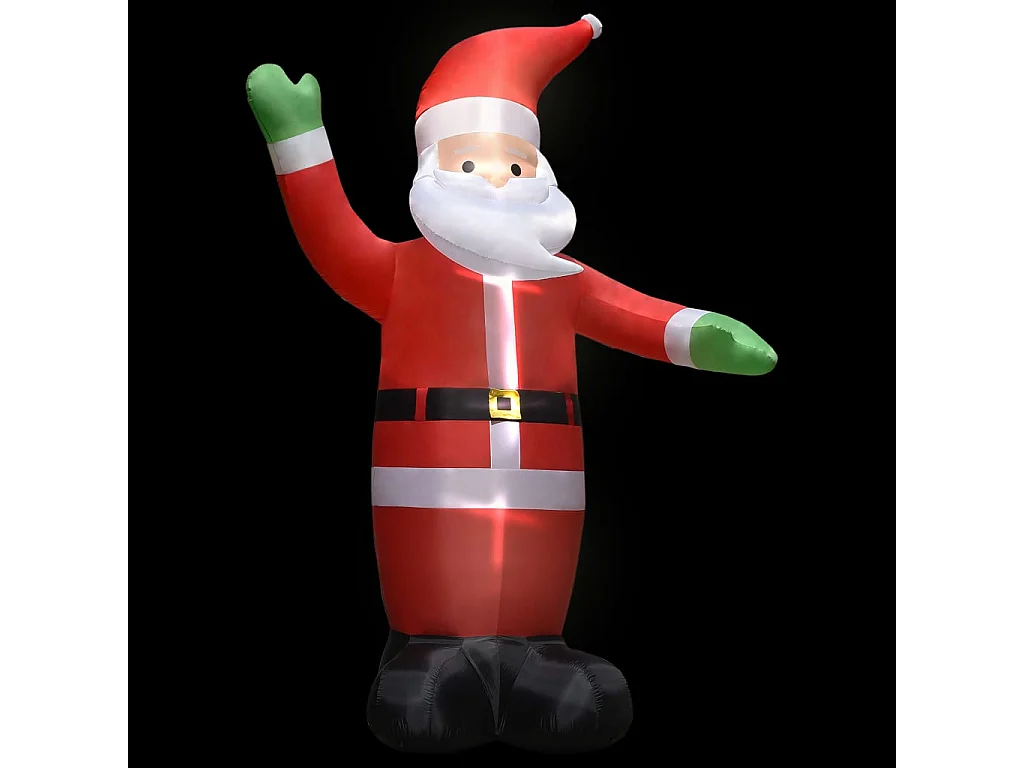 Père Noël gonflable avec LED Décoration de Noël IP44 3 m