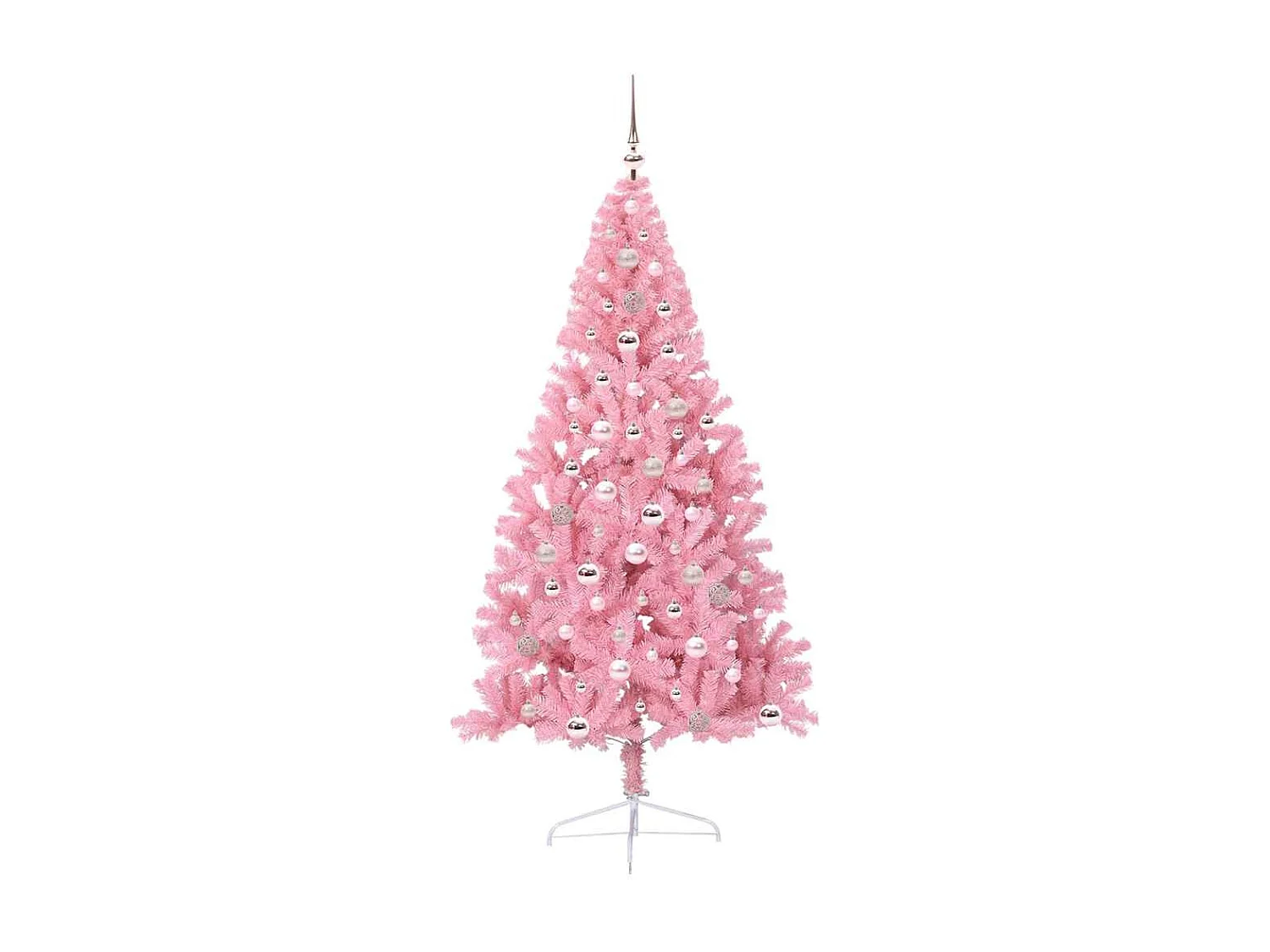 Sapin de Noël artificiel pré-éclairé Rose 240 cm PVC