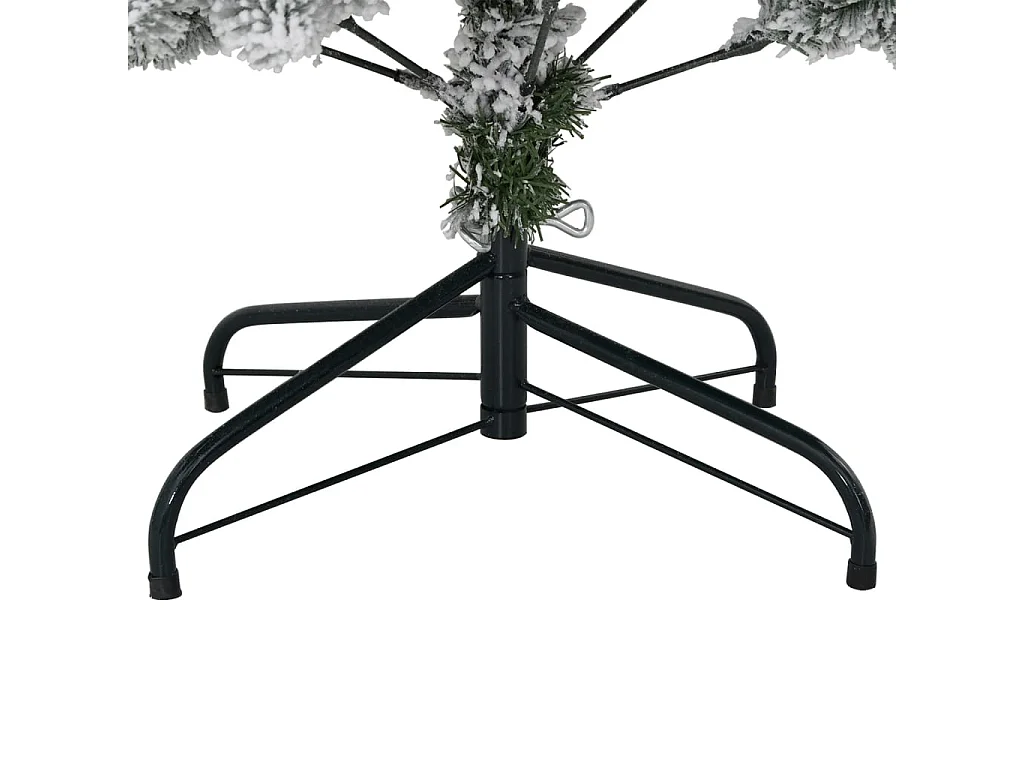 Kunstkerstboom met scharnieren en sneeuwvlokken 150 cm