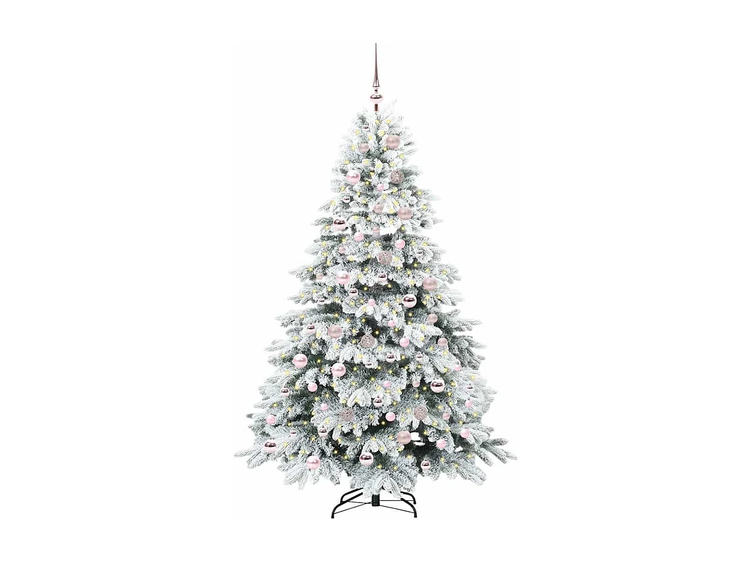 Albero di Natale artificiale con 300 LED Verde 180 cm PE e PVC