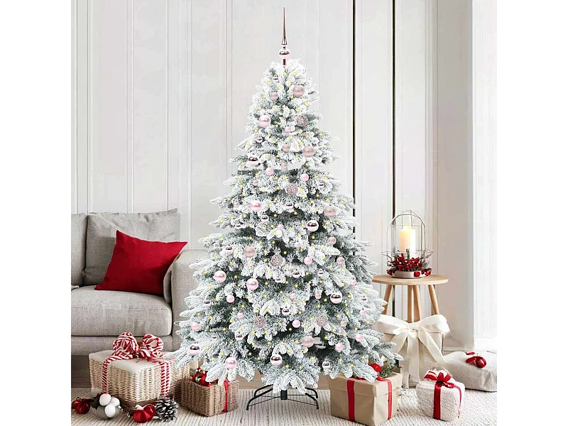 Albero di Natale artificiale con 300 LED Verde 180 cm PE e PVC