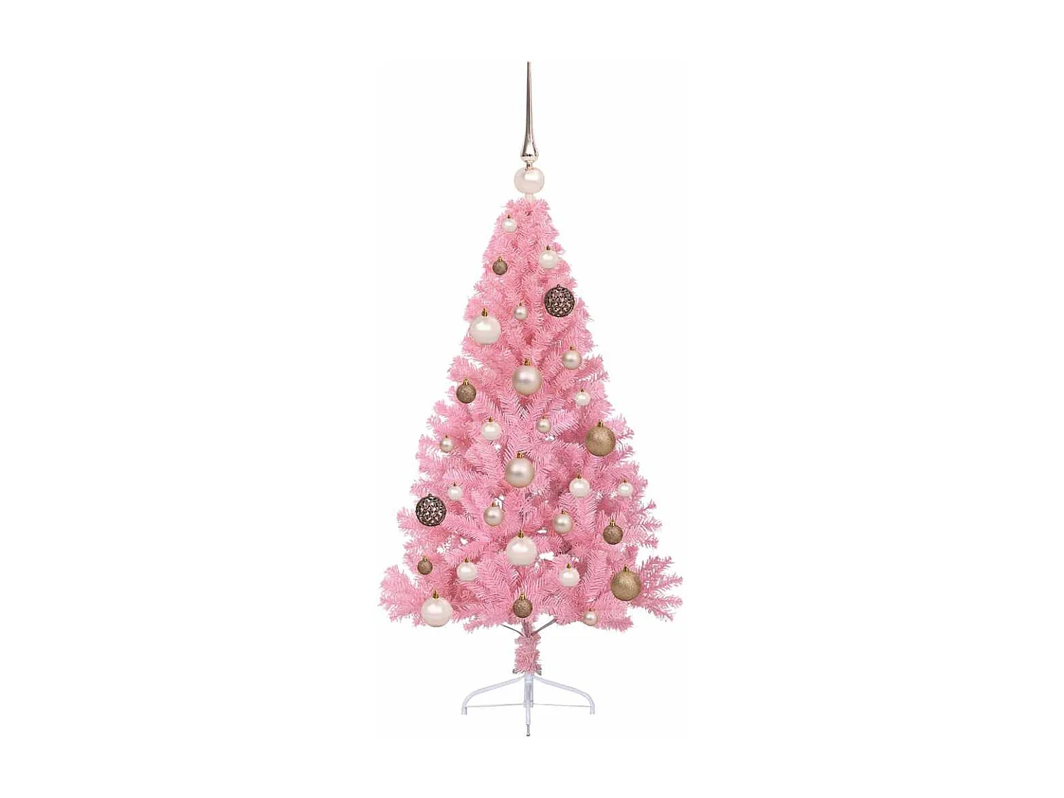 Sapin de Noël artificiel pré-éclairé Rose 120 cm PVC