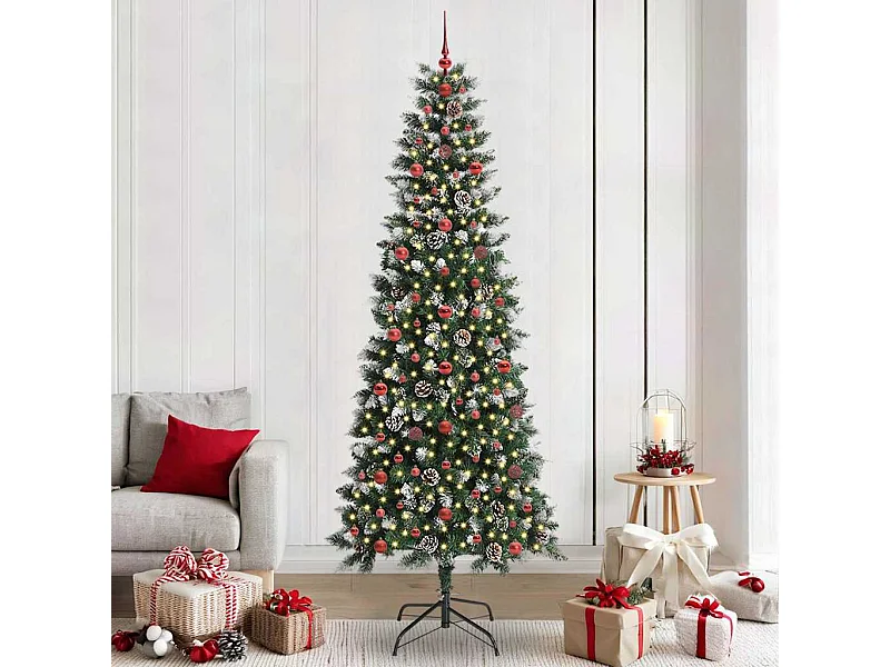 Albero di Natale artificiale con 300 LED Verde 96 x 96 x 240 cm