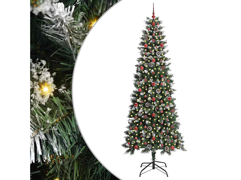 Albero di Natale artificiale con 300 LED Verde 96 x 96 x 240 cm
