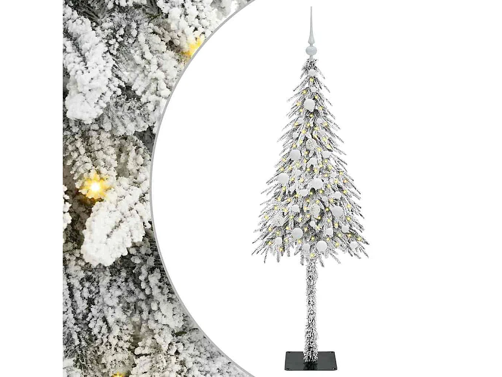 Sapin de Noël avec 150 LED Blanc 150 cm PE et Acier
