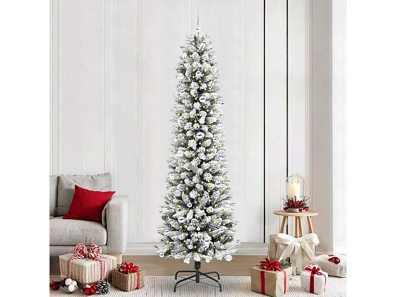 Albero di Natale artificiale con 300 LED verde e bianco 240 cm
