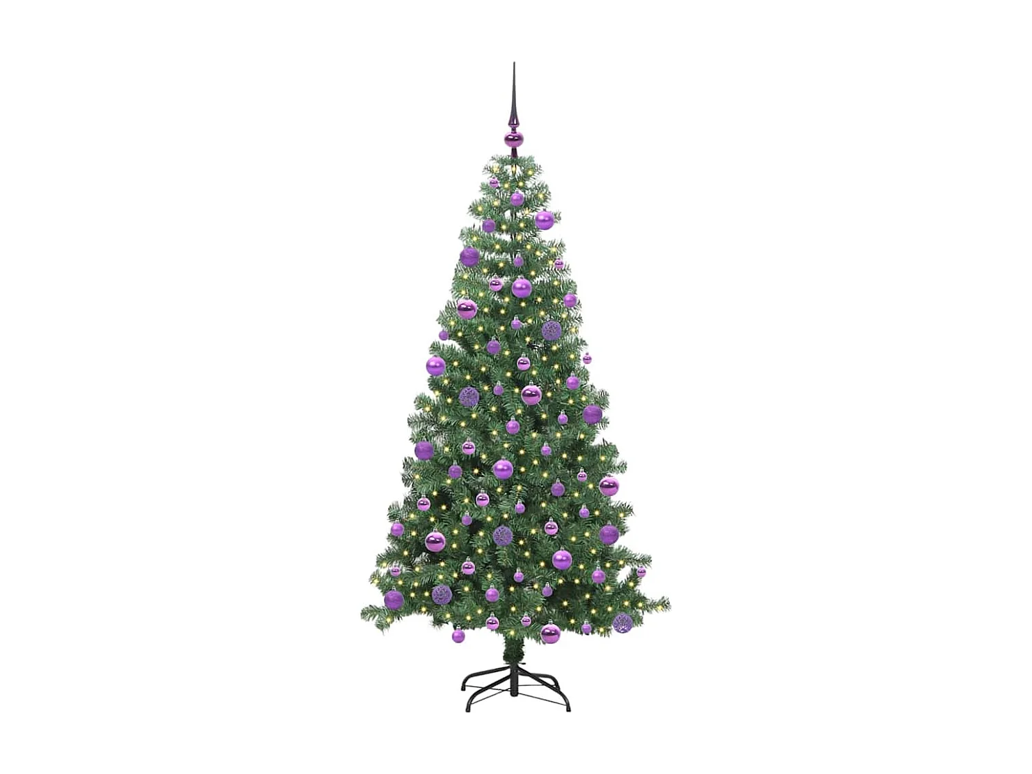 Albero di Natale con 300 LED con supporto Verde 240 cm PVC